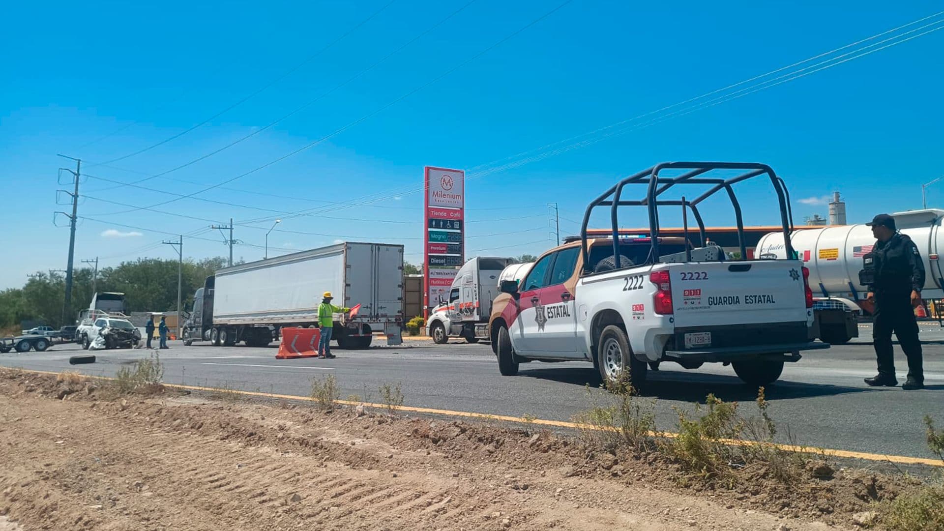 Accidente en Carretera Reynosa-Monterrey Deja Varios Lesionados y Cierre Parcial
