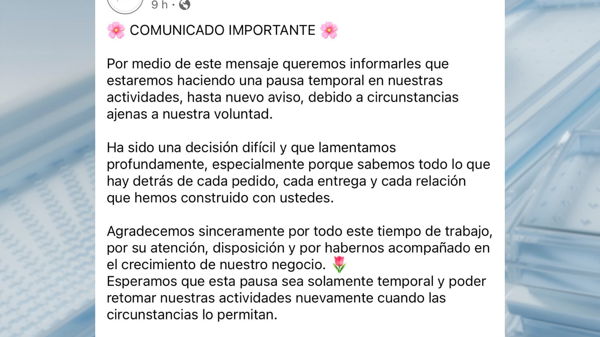 Florerías en Reynosa Anuncian Cierres Temporales
