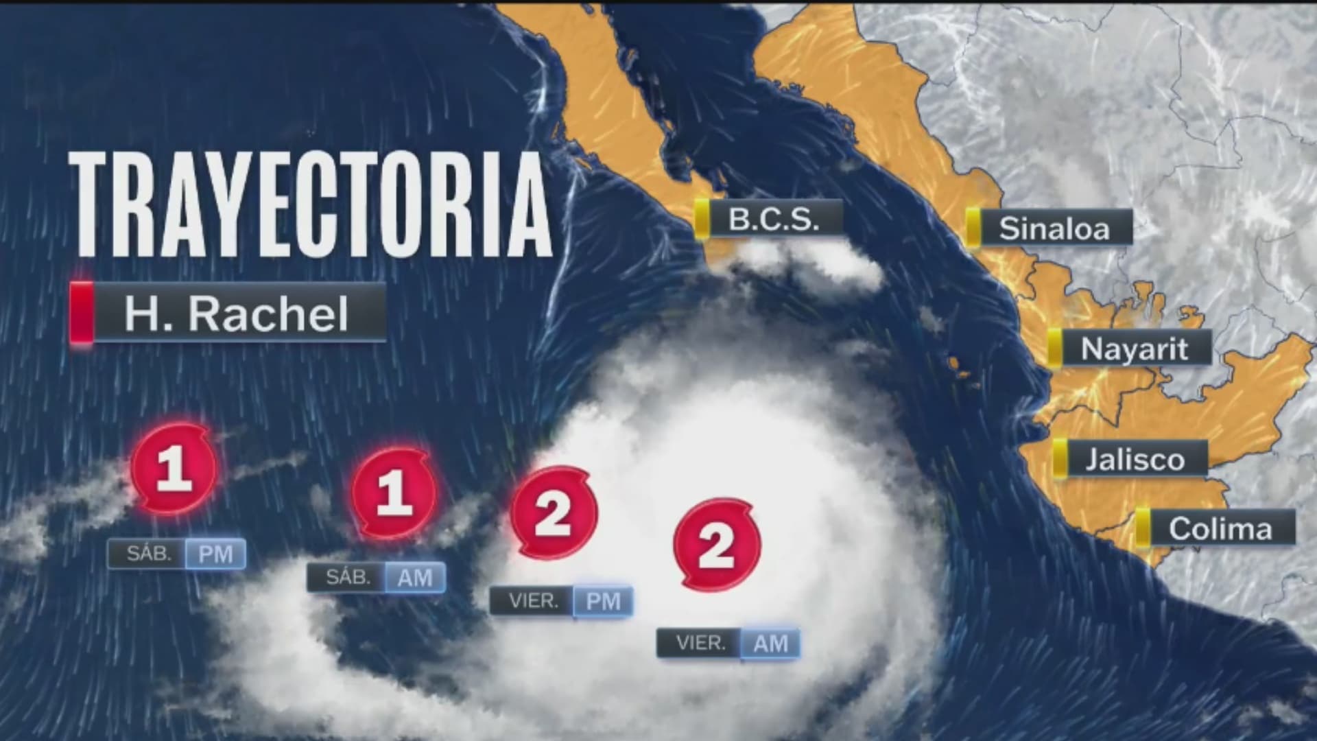 El Huracán Rachel Se Degrada a Categoría 2