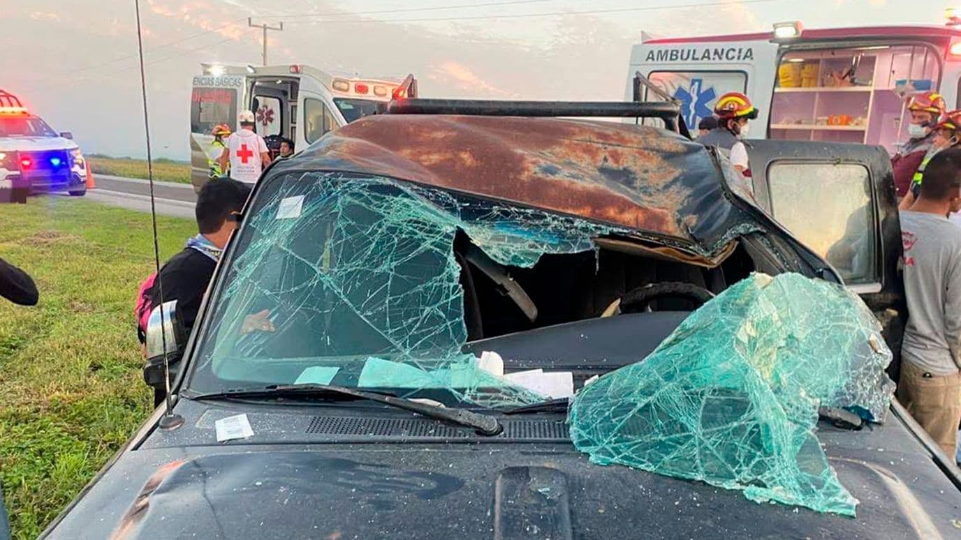 Accidente en Libramiento Estación Manuel-González Deja Cinco Personas Lesionadas