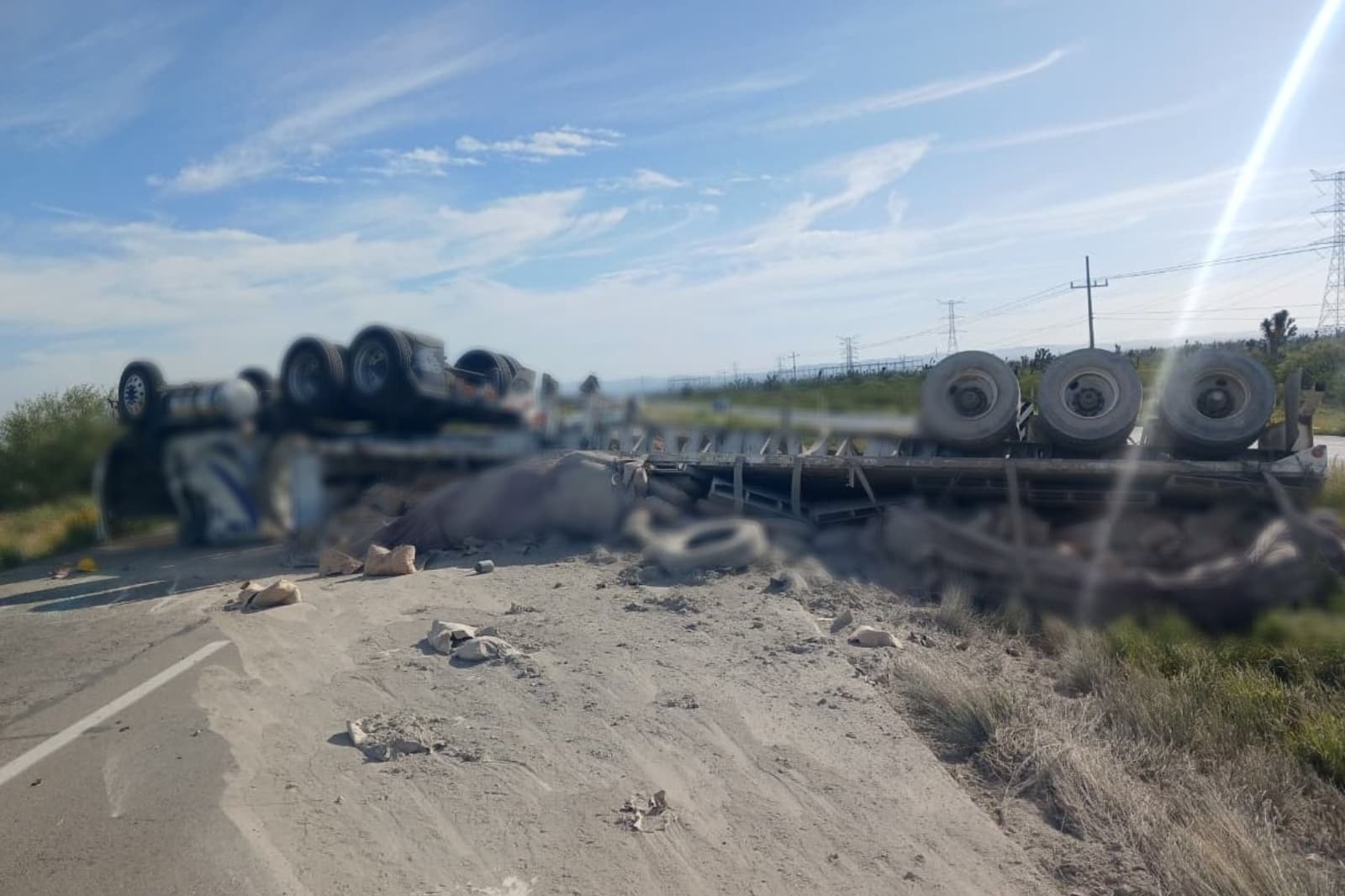 Accidente en Zacatecas. Foto: Guardia Nacional