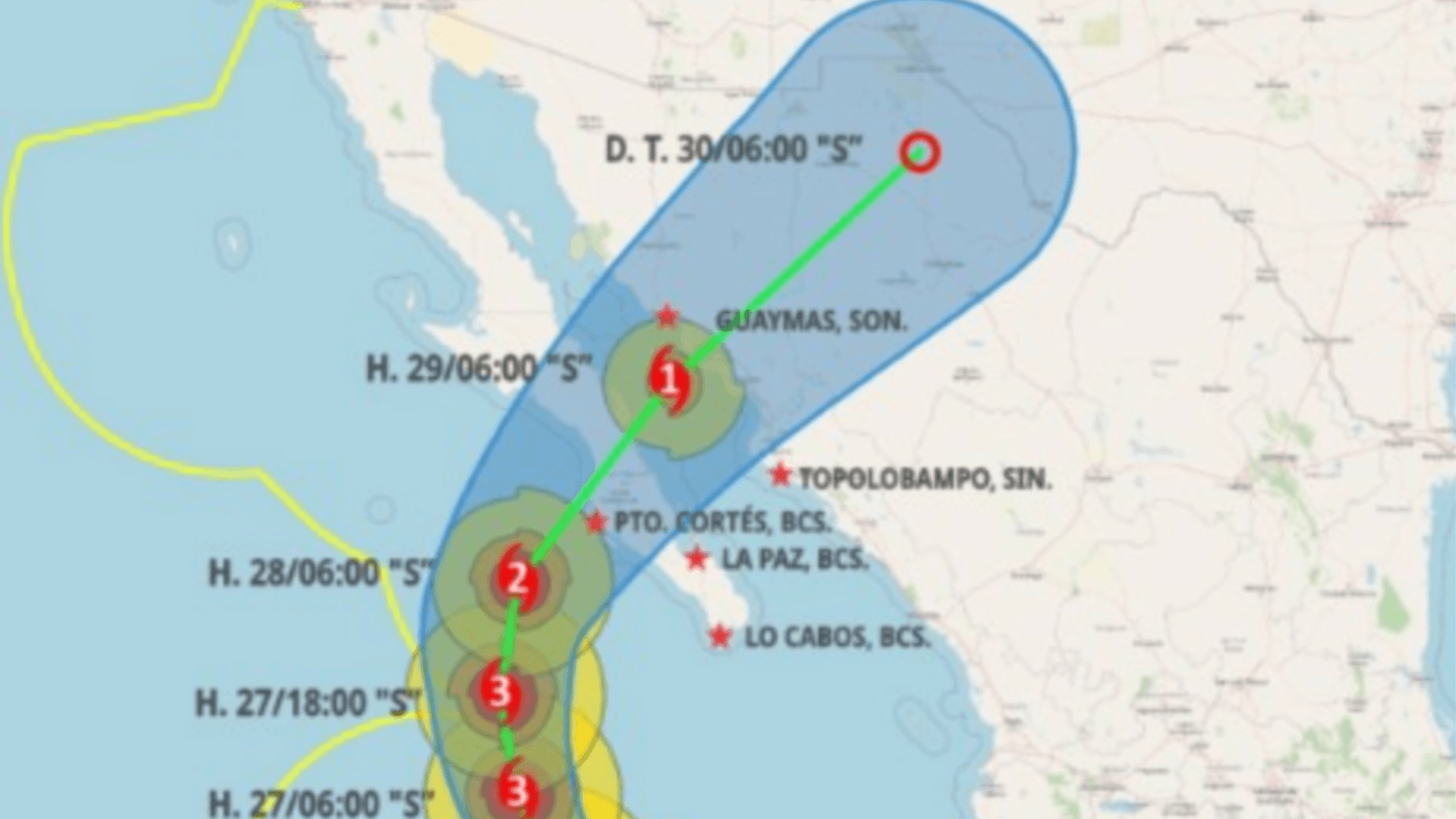 Emiten Alerta Azul para Municipios de Sonora por Llegada de Huracán ‘Polo’