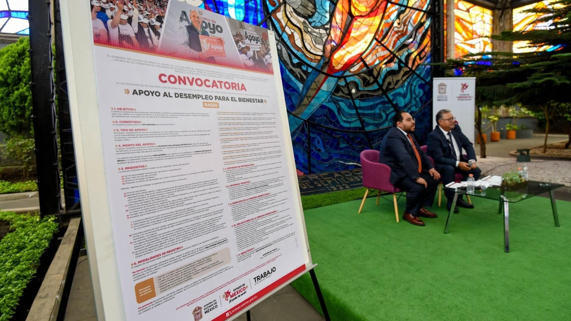 Presentación de Convocatoria Apoyo Desempleo Bienestar 2026. Cuándo concluye registro al programa en Edomex.