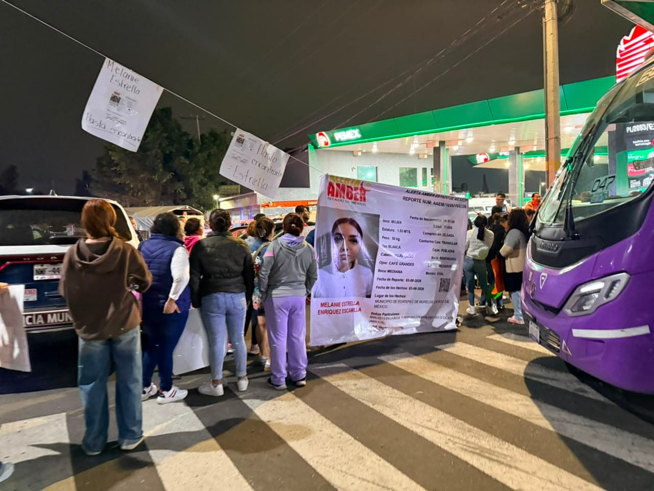 Bloqueo por desaparición de Melanie Estrella. Foto: N+