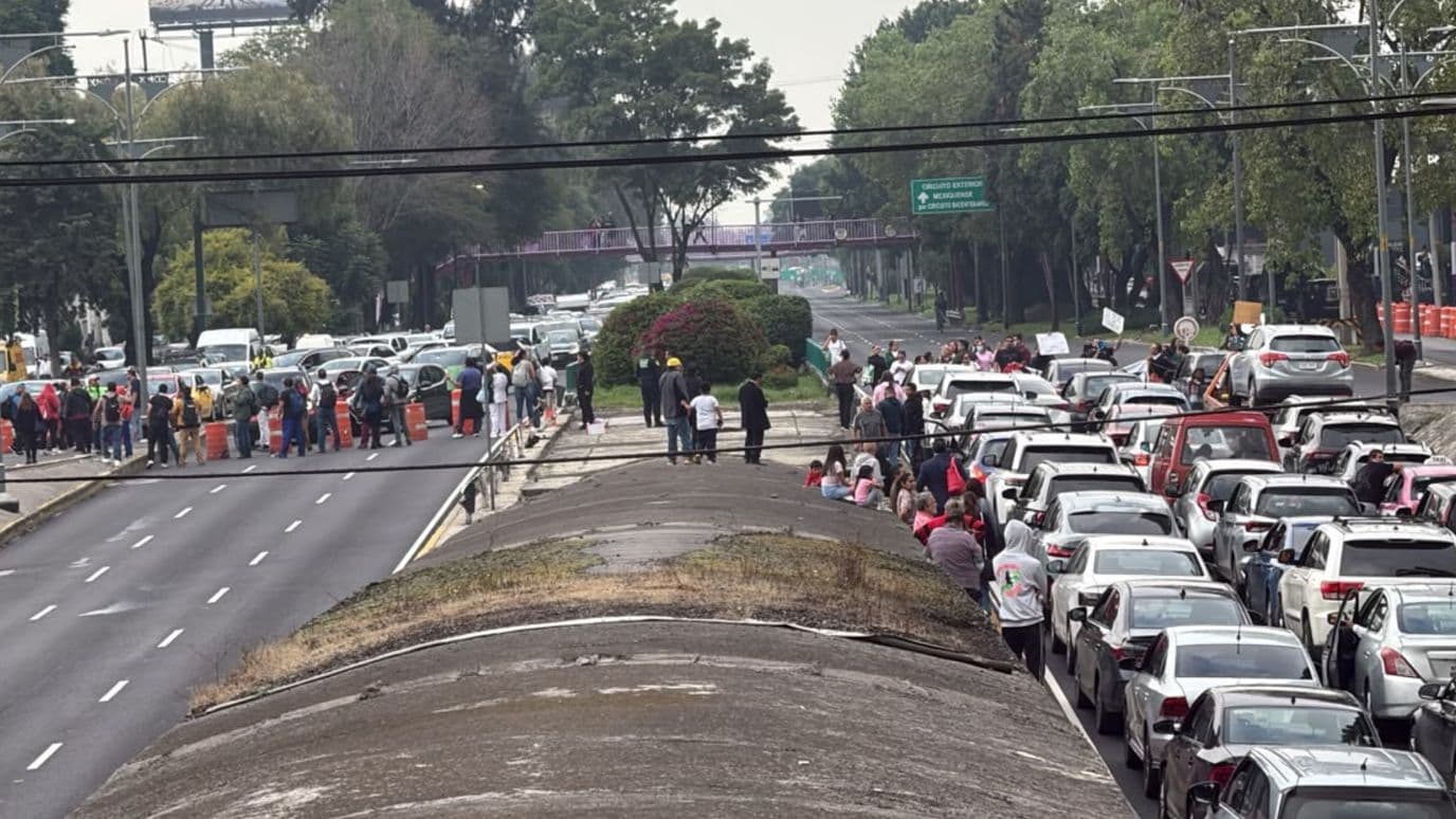 Bloqueo en Viaducto en la Ciudad de México