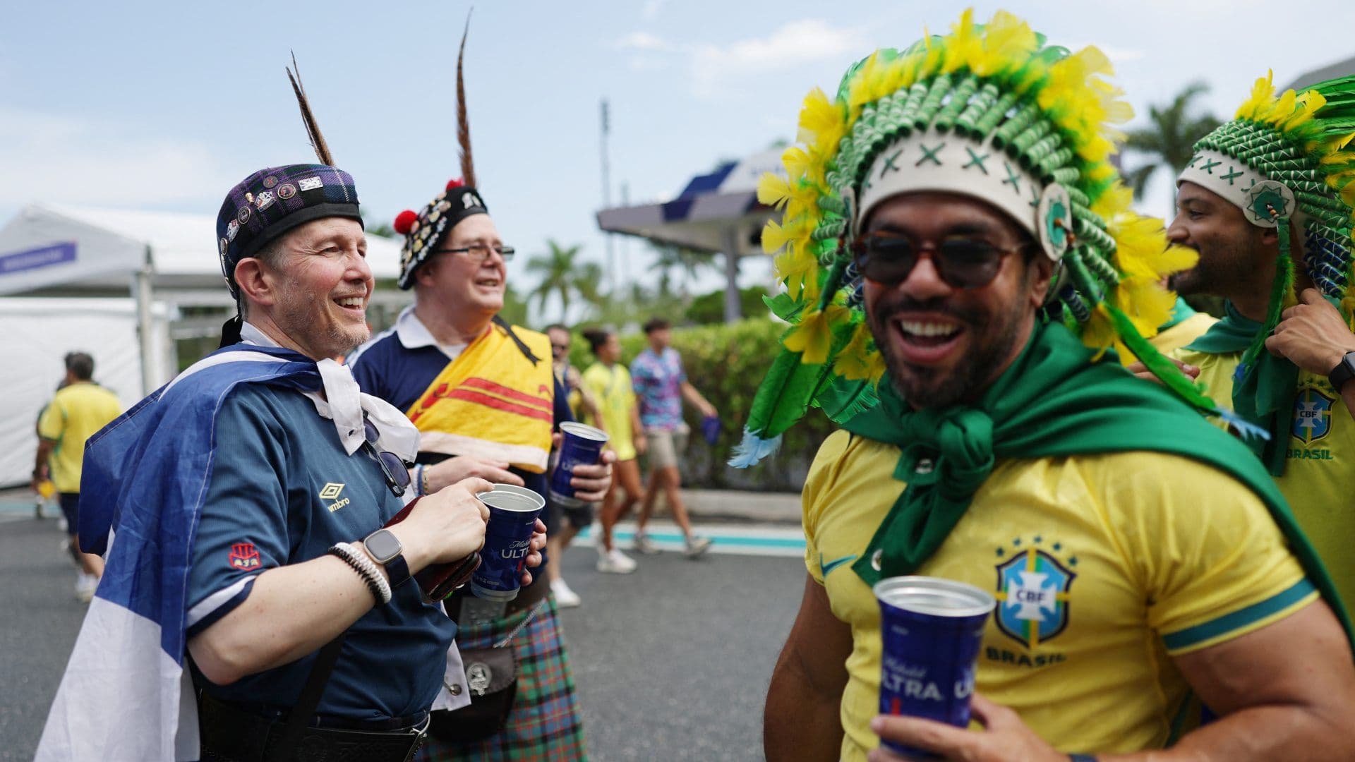 Aficionados Brasil vs Escocia en Mundial 2026