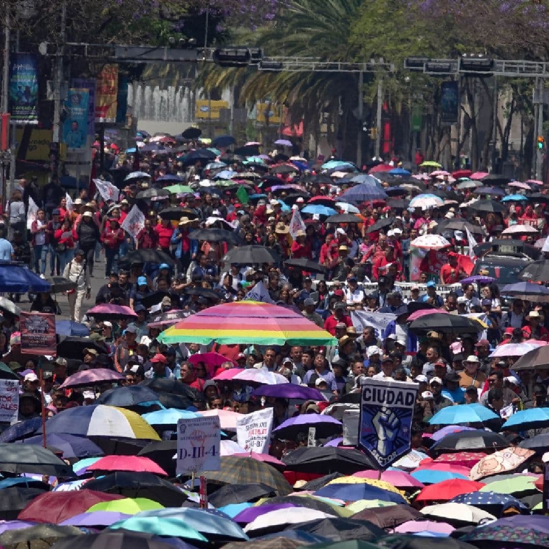 CNTE marcha en la CDMX. Foto: Cuartoscuro