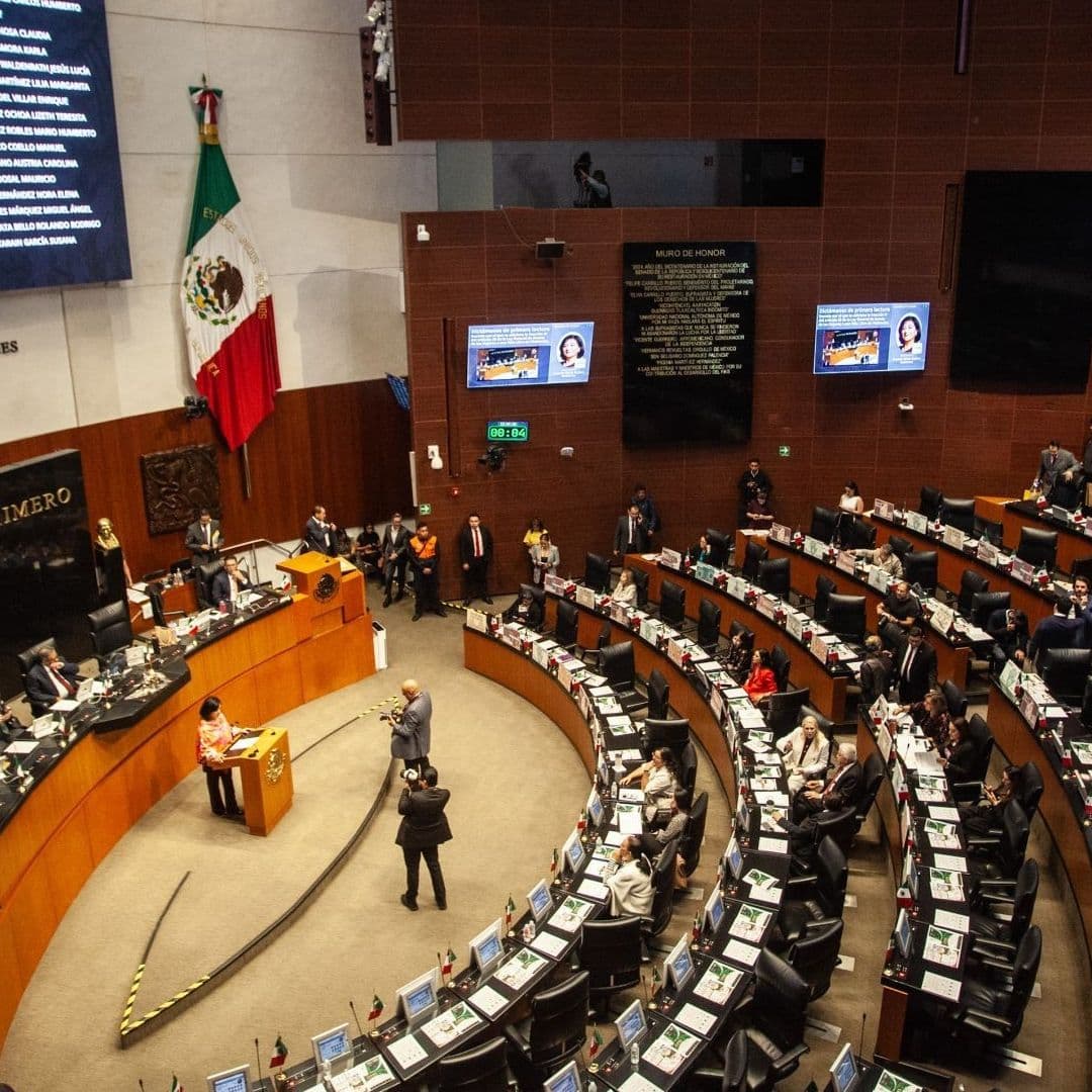 Aspecto durante Sesión Ordinaria en la Cámara de Senadores