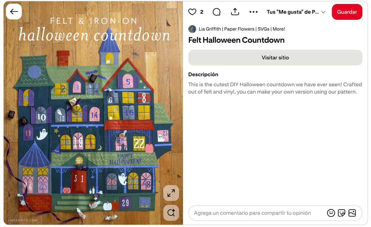 Calendario de Adviento de Halloween estilo Castillo.
