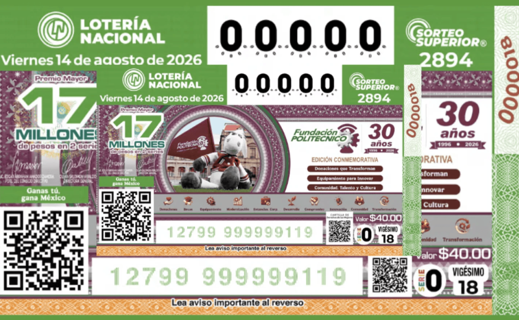 Cae en Hermosillo Premio del Sorteo Superior 2893 de la Lotería Nacional