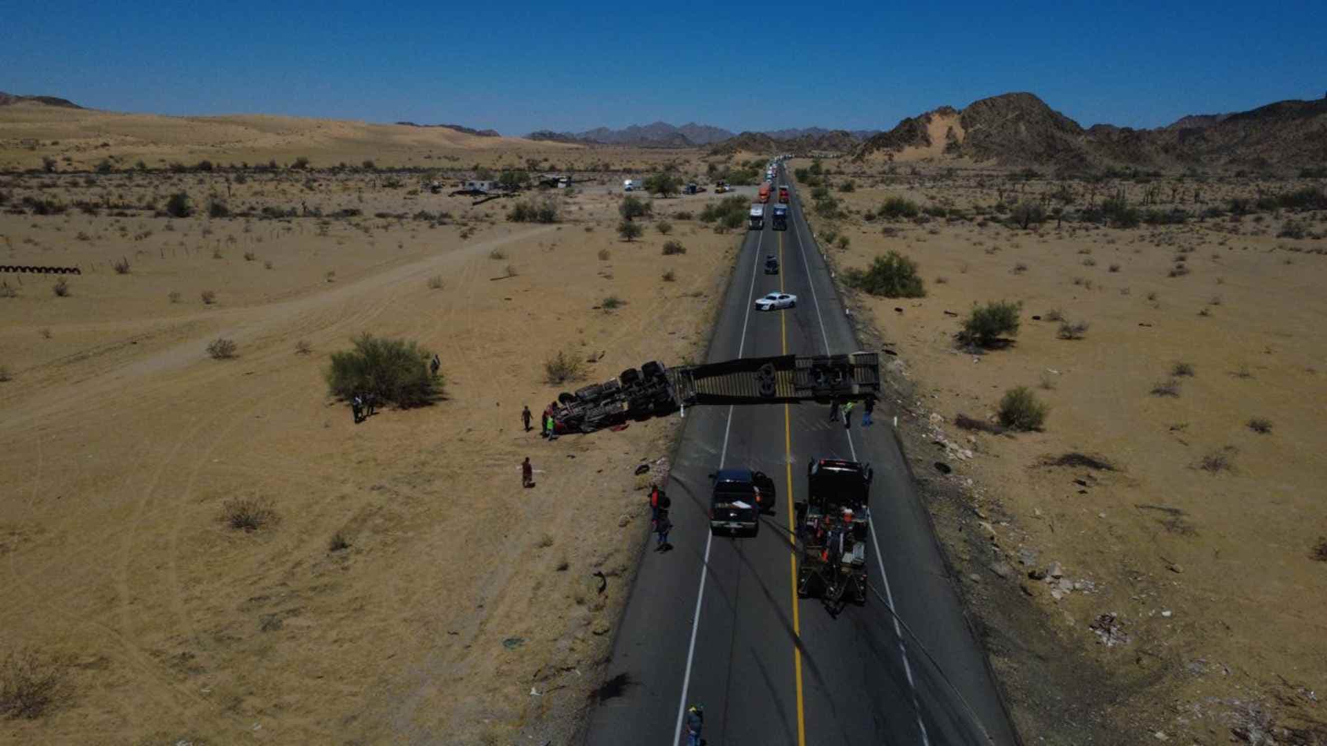 Carreteras bloqueadas hoy. Foto: Guardia Nacional