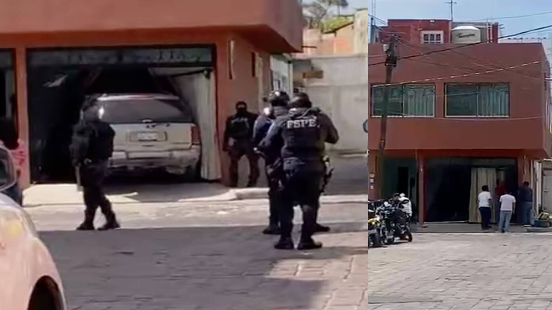 La zona fue resguarda por elementos de Seguridad.