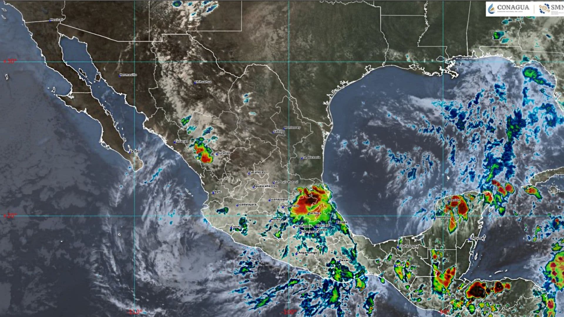 Lluvias Fuertes en México. Foto: Conagua