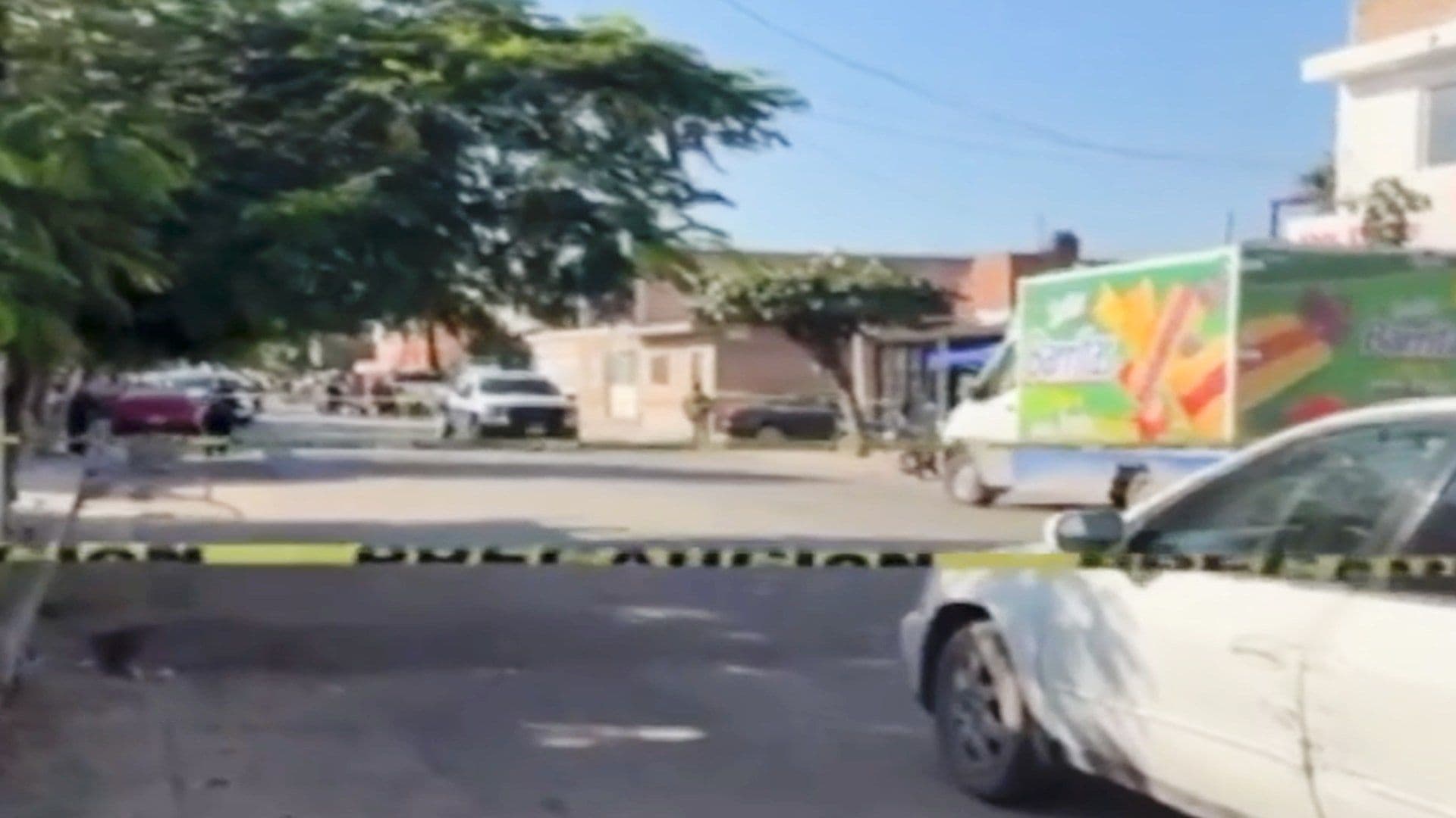 La zona fue resguarda por elementos de Seguridad.