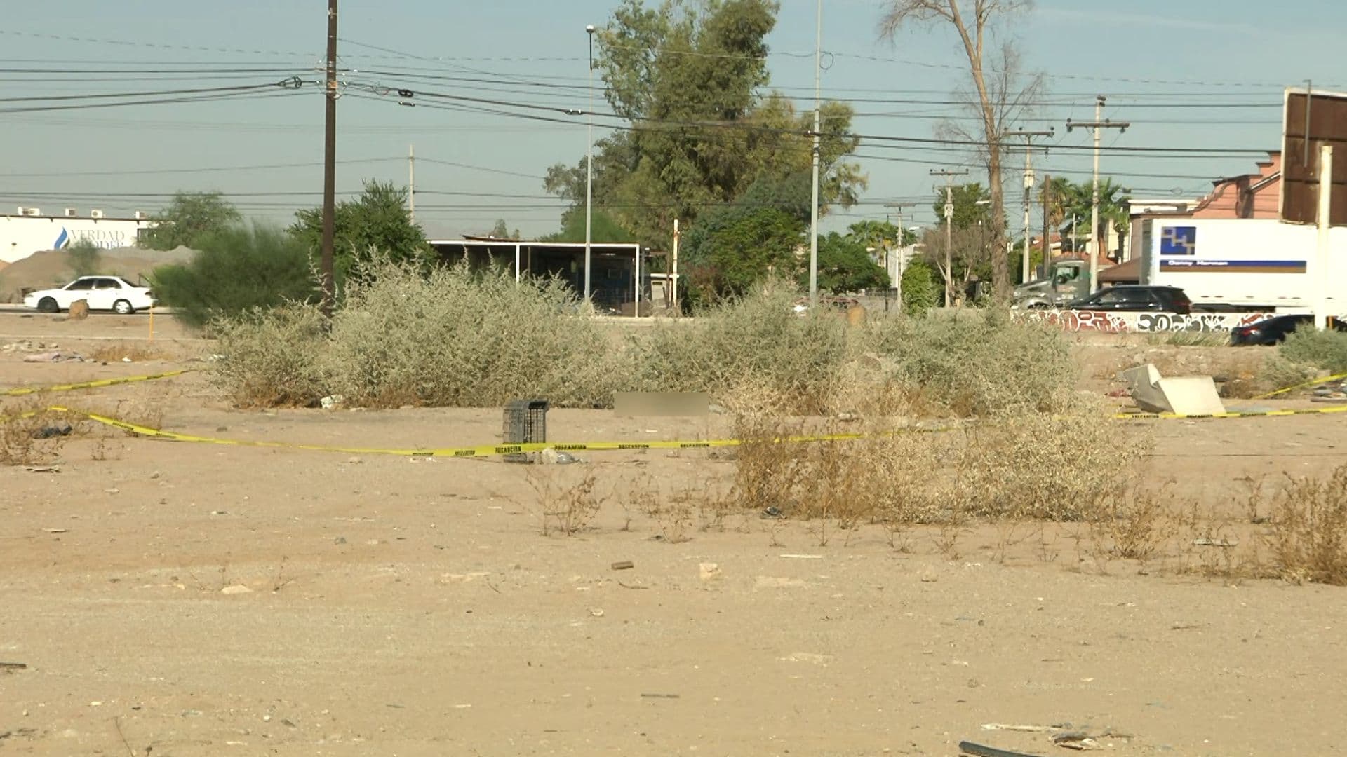 Predio donde localizaron cuerpo en Mexicali