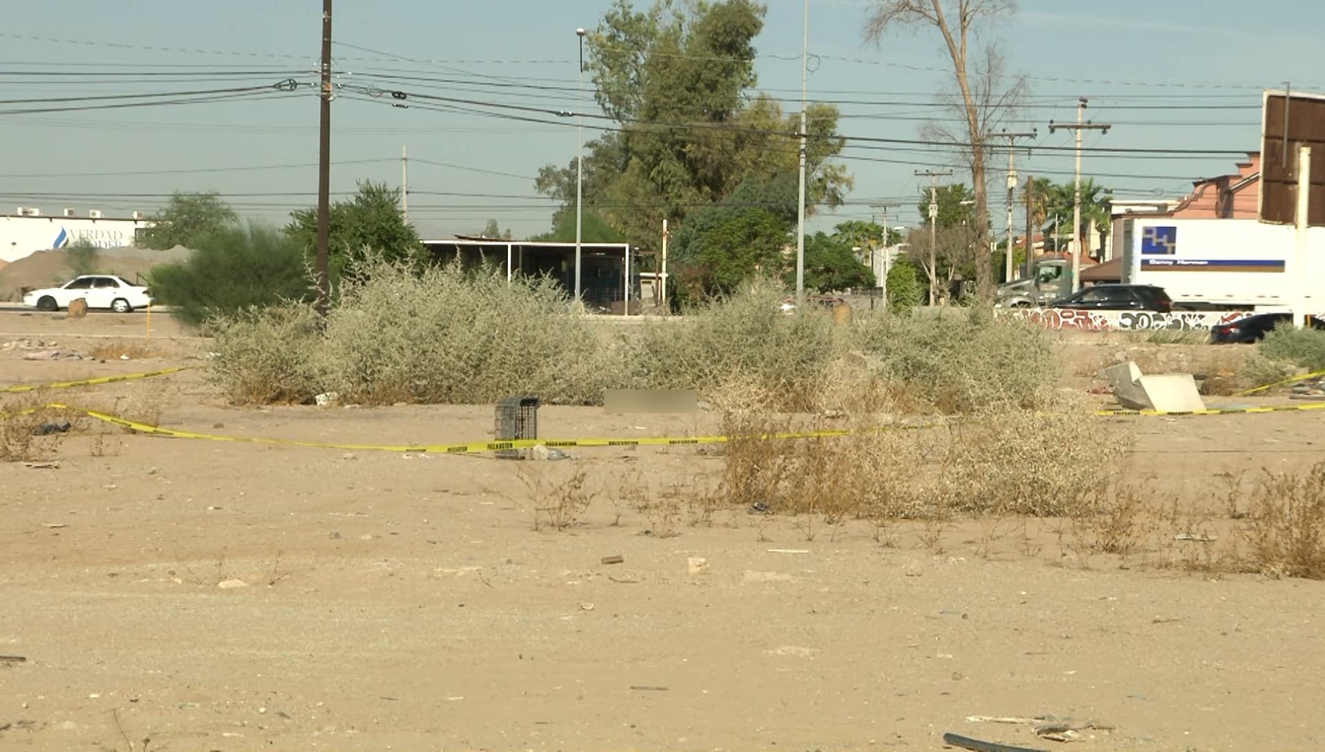 Predio donde localizaron cuerpo en Mexicali