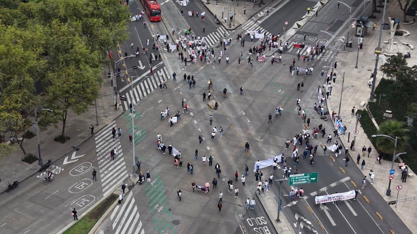 Manifestación desde el aire