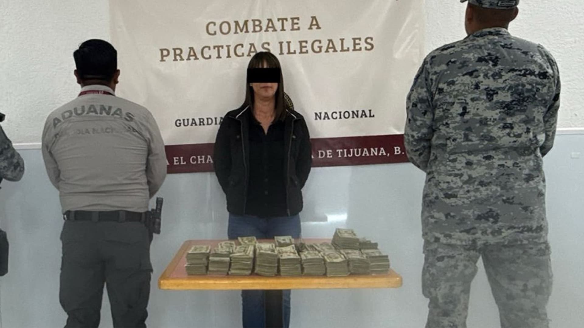 Persona detenida y aseguramiento de más de 176 mil dólares