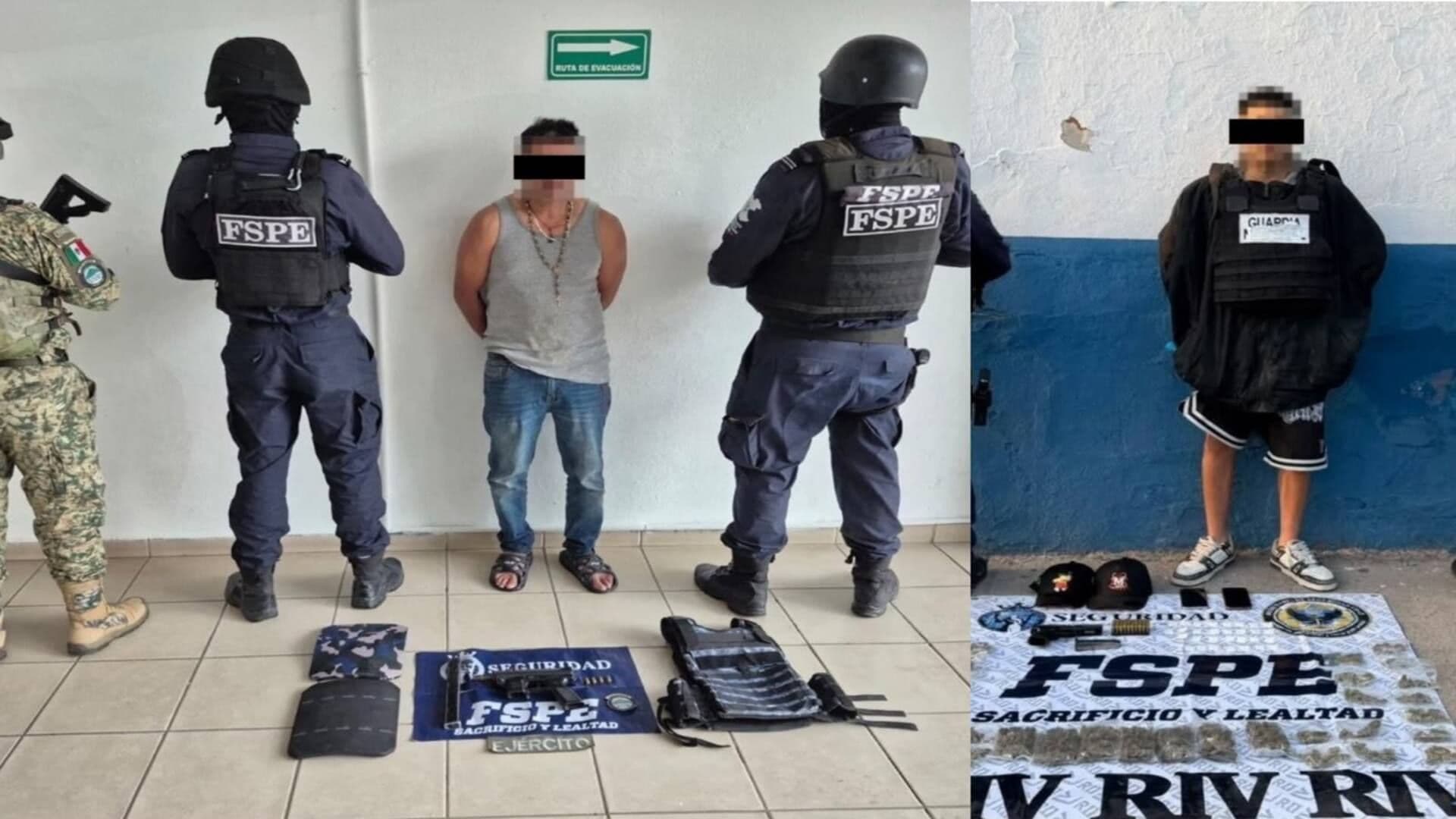 Los detenidos fueron presentados ante las autoridades correspondientes.