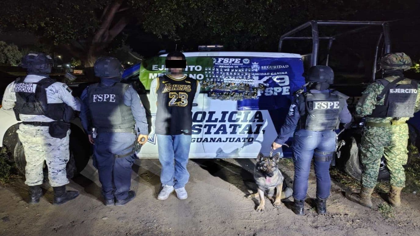 Detienen a Hombre con Cientos de Dosis de Droga Circulando en Calles de Silao