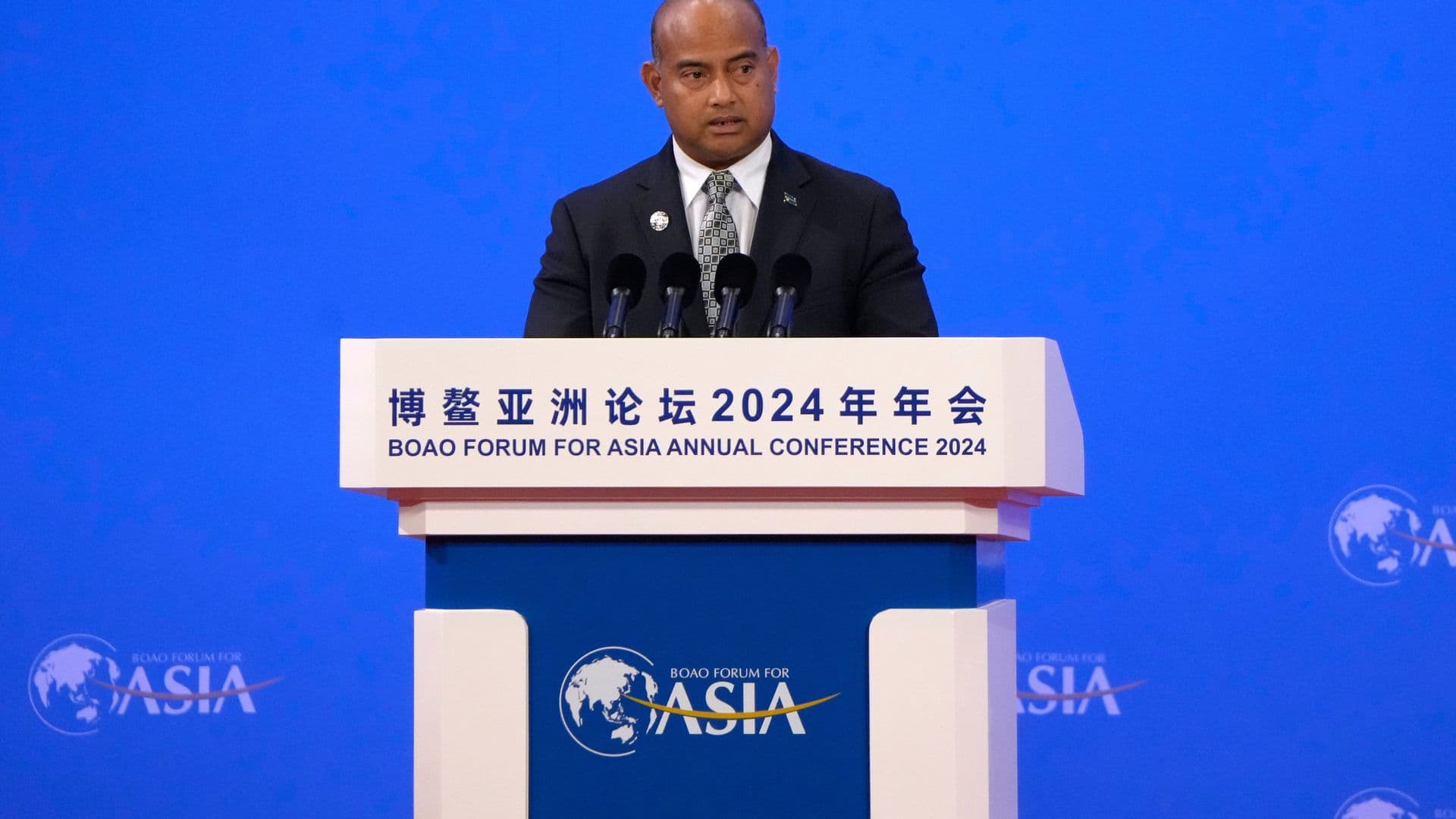 El presidente de Nauru, David Adeang. Foto: AP