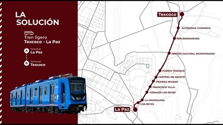 Estaciones de Tren Ligero Texcoco-La Paz. Foto: Gobierno del Edomex