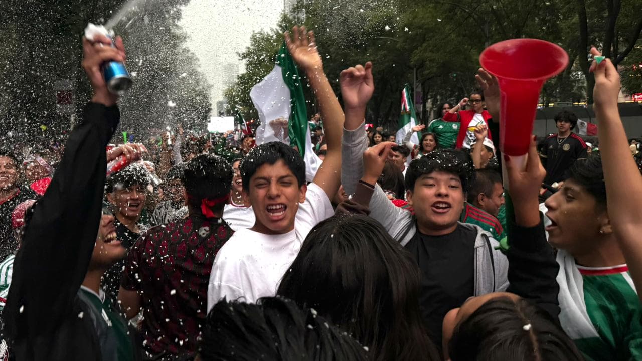 Festejos en Avenida Reforma