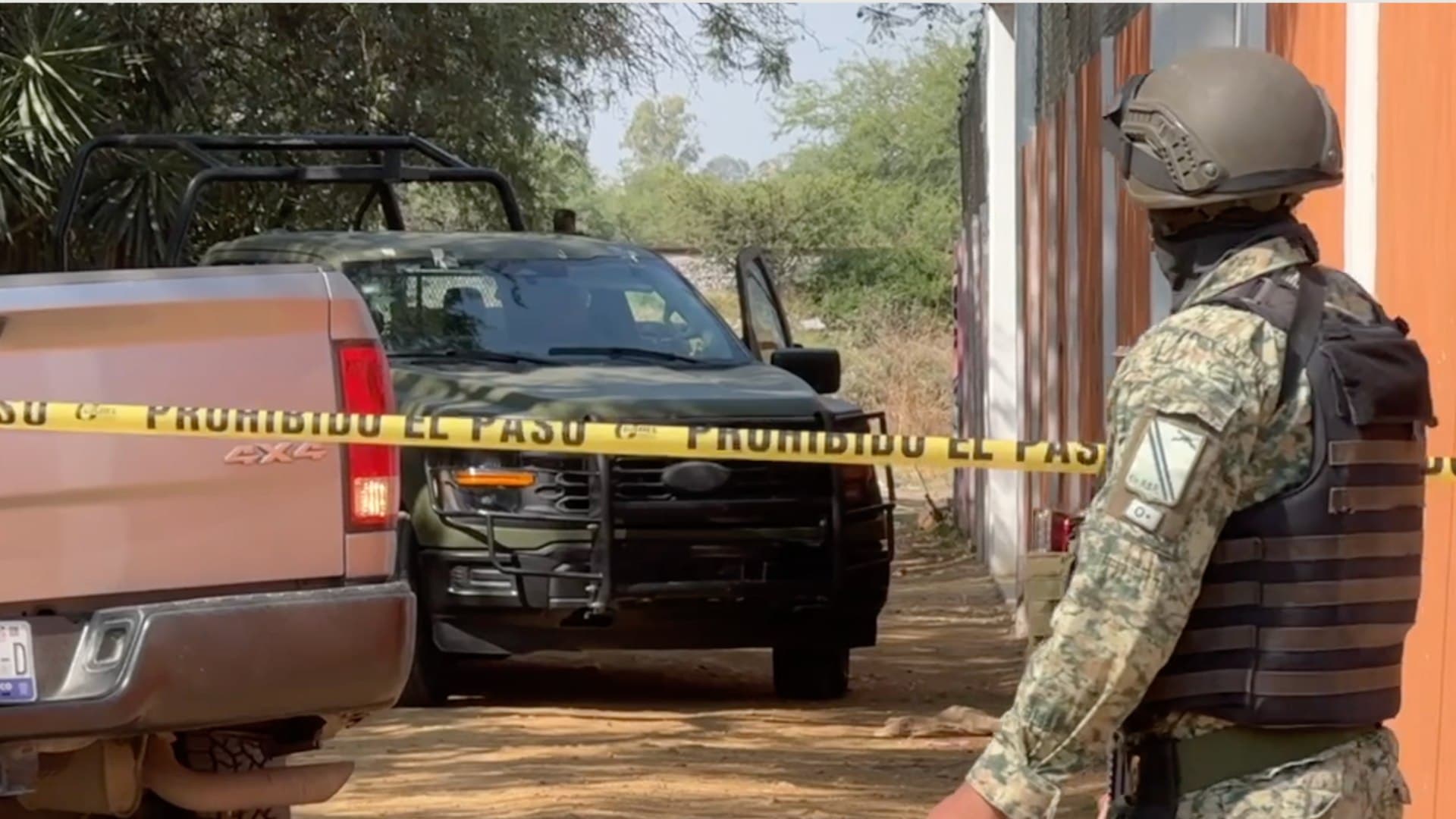 Habitantes de Los Sauces encontraron el presunto artefacto explosivo.