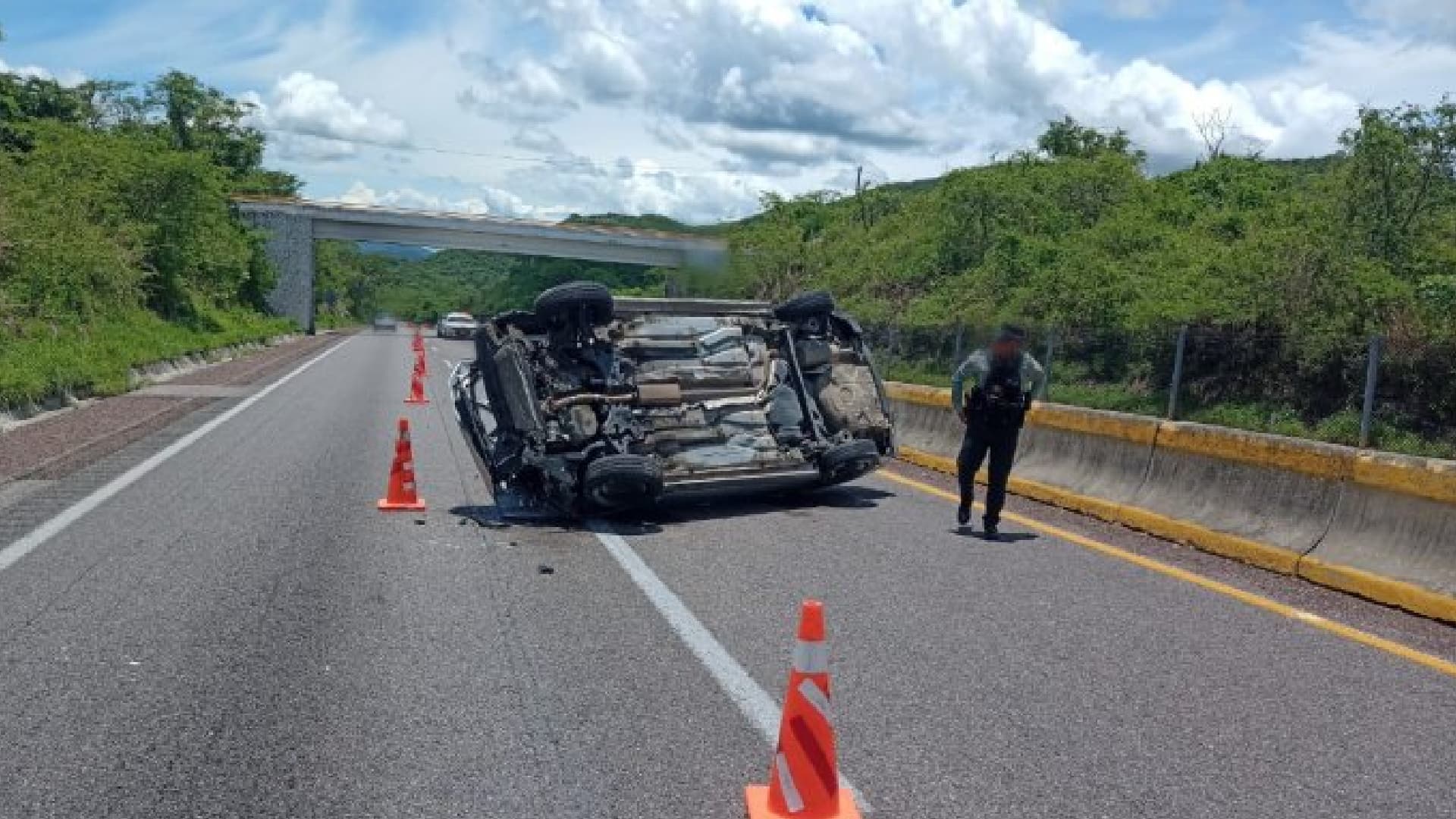 Accidente en Guerrero. Foto: Guardia Nacional