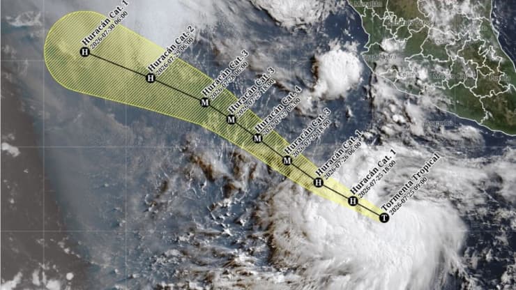 Tormenta Tropical Genevieve. Foto: Conagua