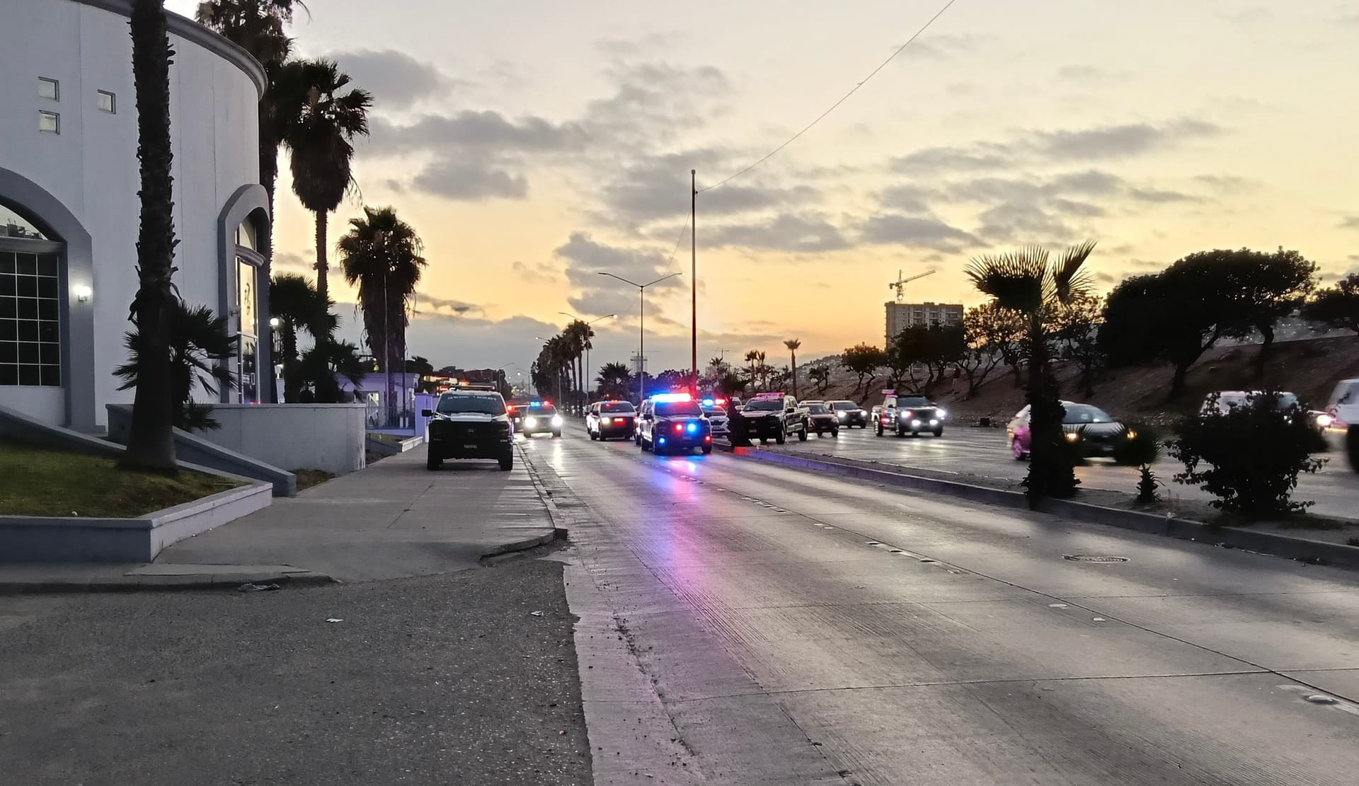 Fuerte Operativo en Vía Rápida de Tijuana