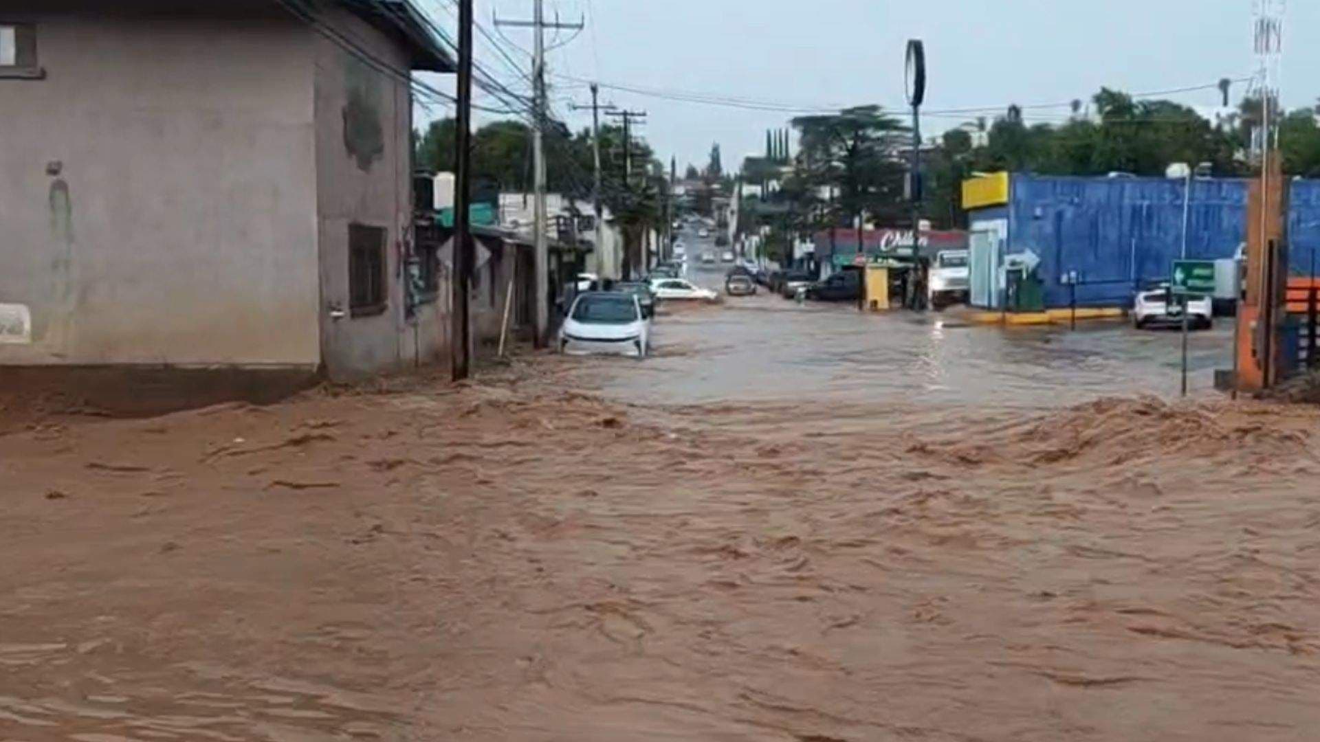 Reportan Fuertes Lluvias e Inundaciones en Municipios al Norte de Sonora