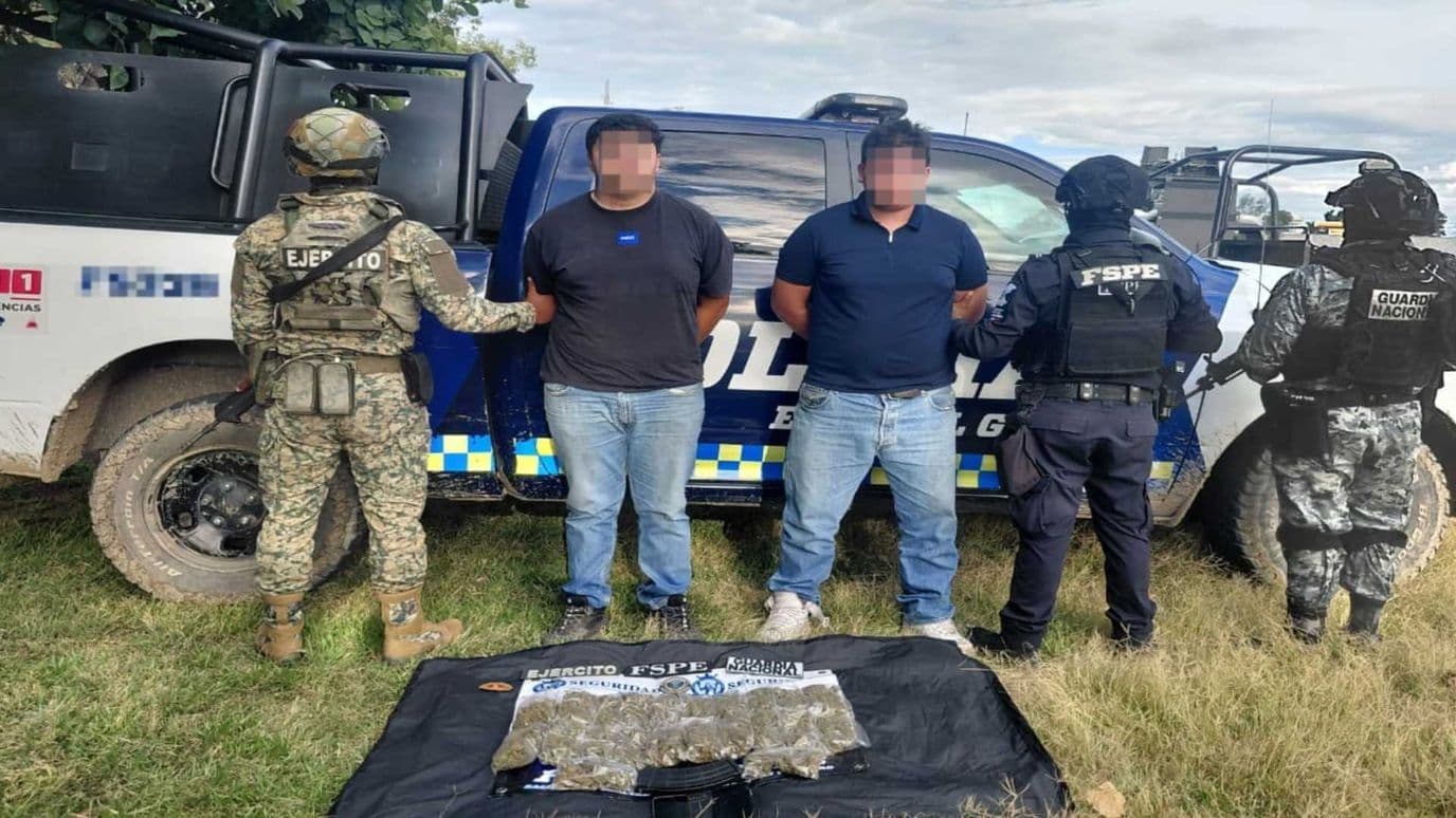 Los detenidos fueron presentados ante las autoridades correspondientes.