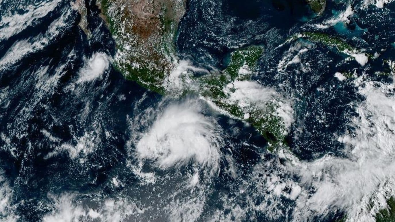 La tormenta tropical Trudy. Foto: NOAA