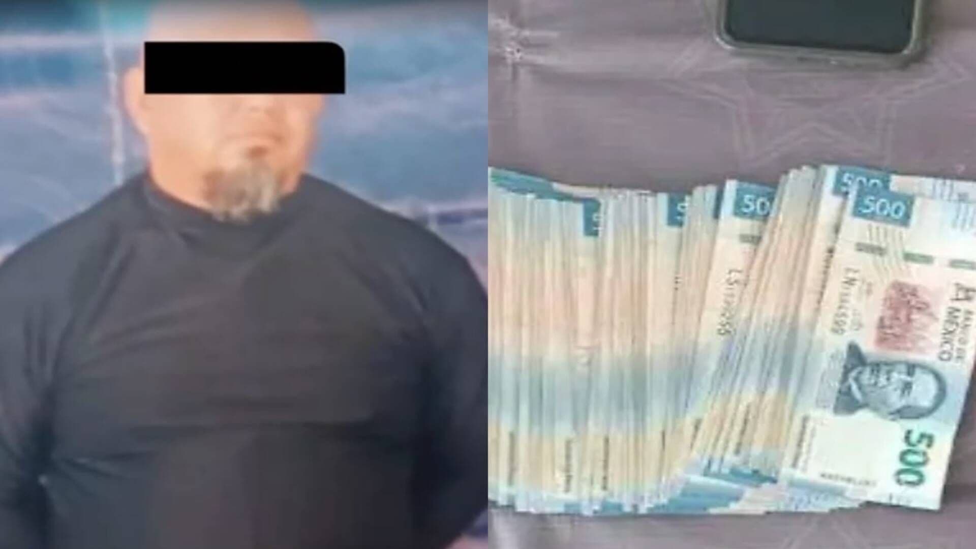 El hombre fue detenido con el dinero que robó.
