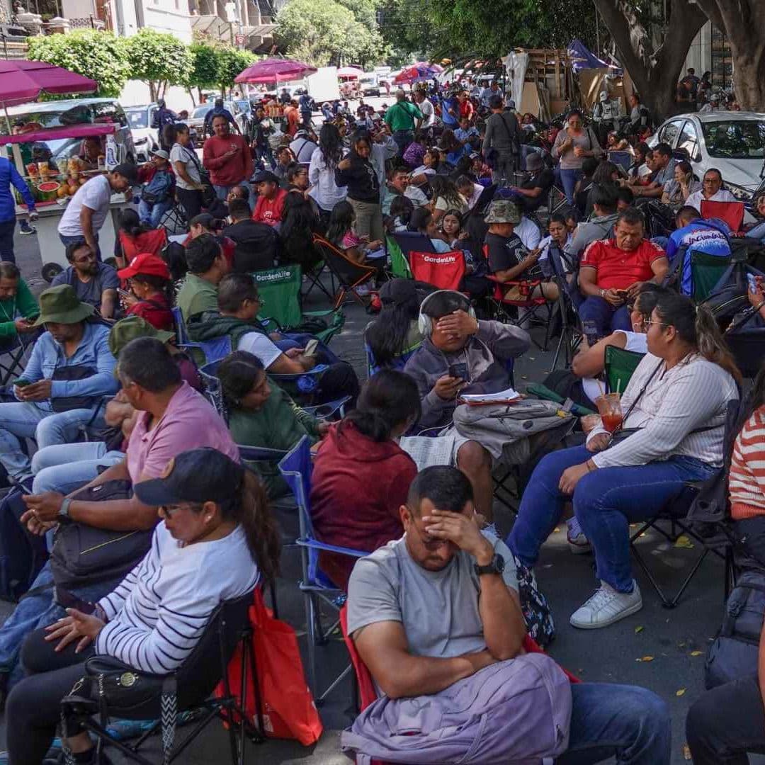 Maestros de la CNTE hoy en CDMX. Foto: Cuartoscuro