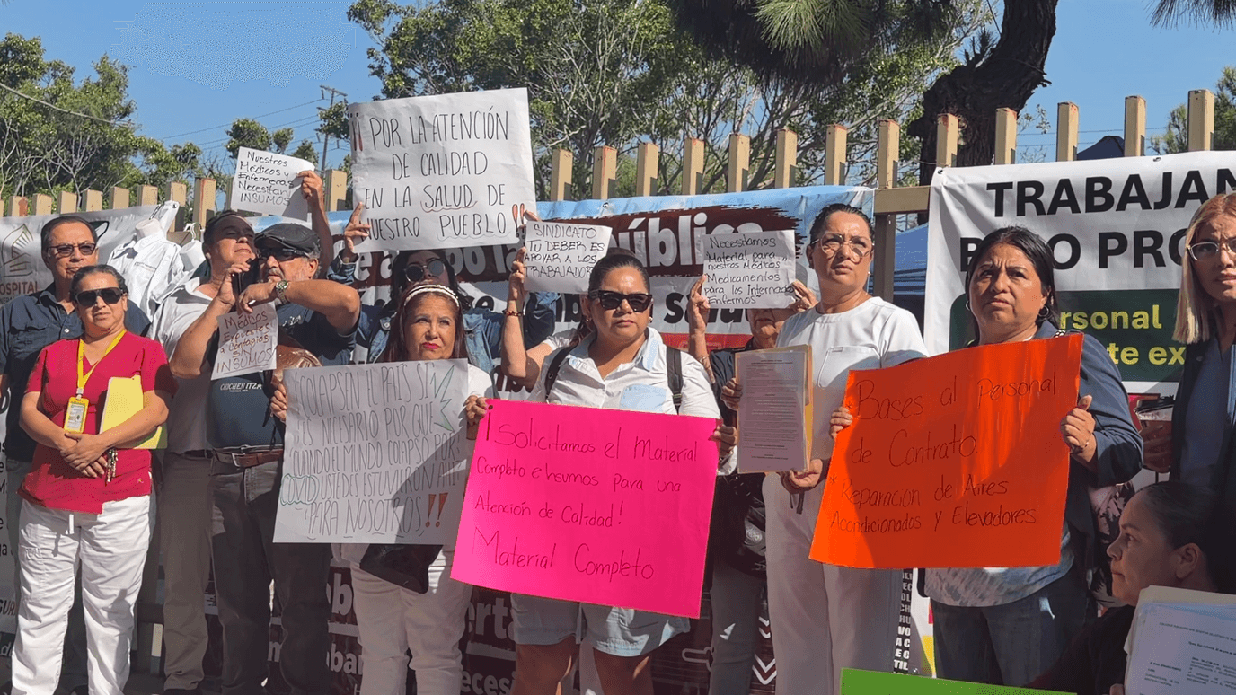 Personal del Hospital General de Tijuana Protesta por Carencias e Infraestructura
