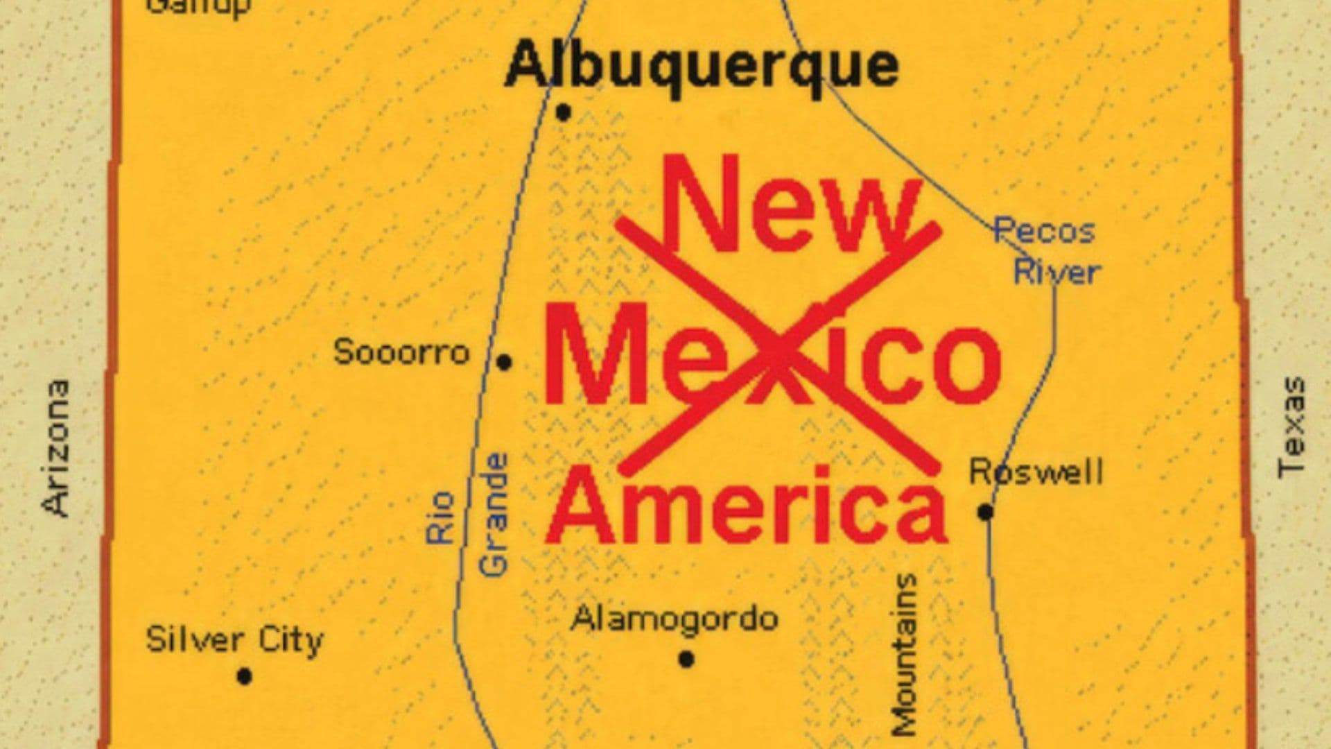 Mapa de Estados Unidos con cambio de nombre propuesto por Trump.