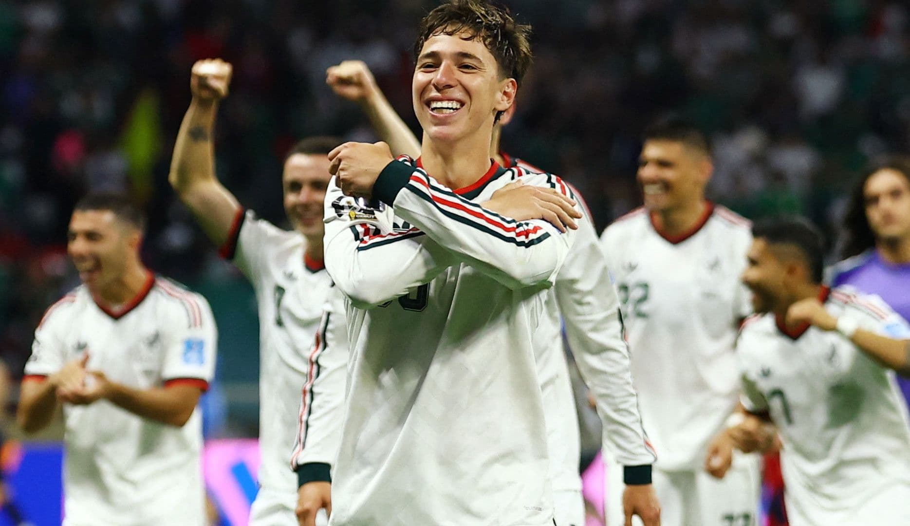 Mateo Chávez, de México, celebra tras el partido. Foto: Reuters