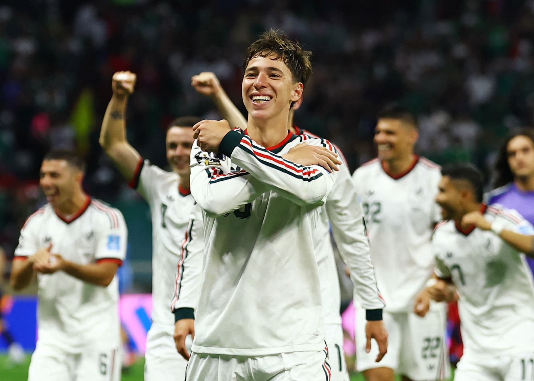 Mateo Chávez, de México, celebra tras el partido. Foto: Reuters