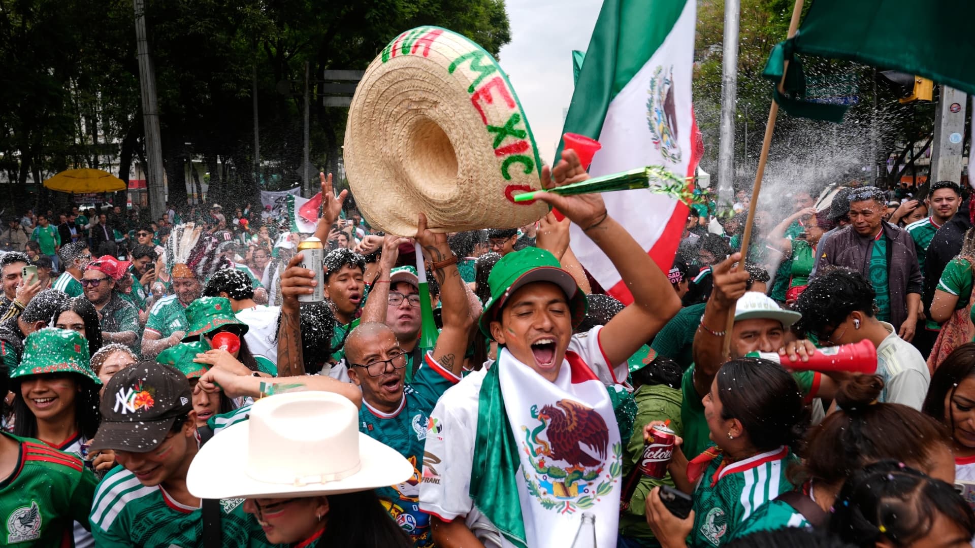 Fanáticos de la Selección Mexicana. Foto: AP