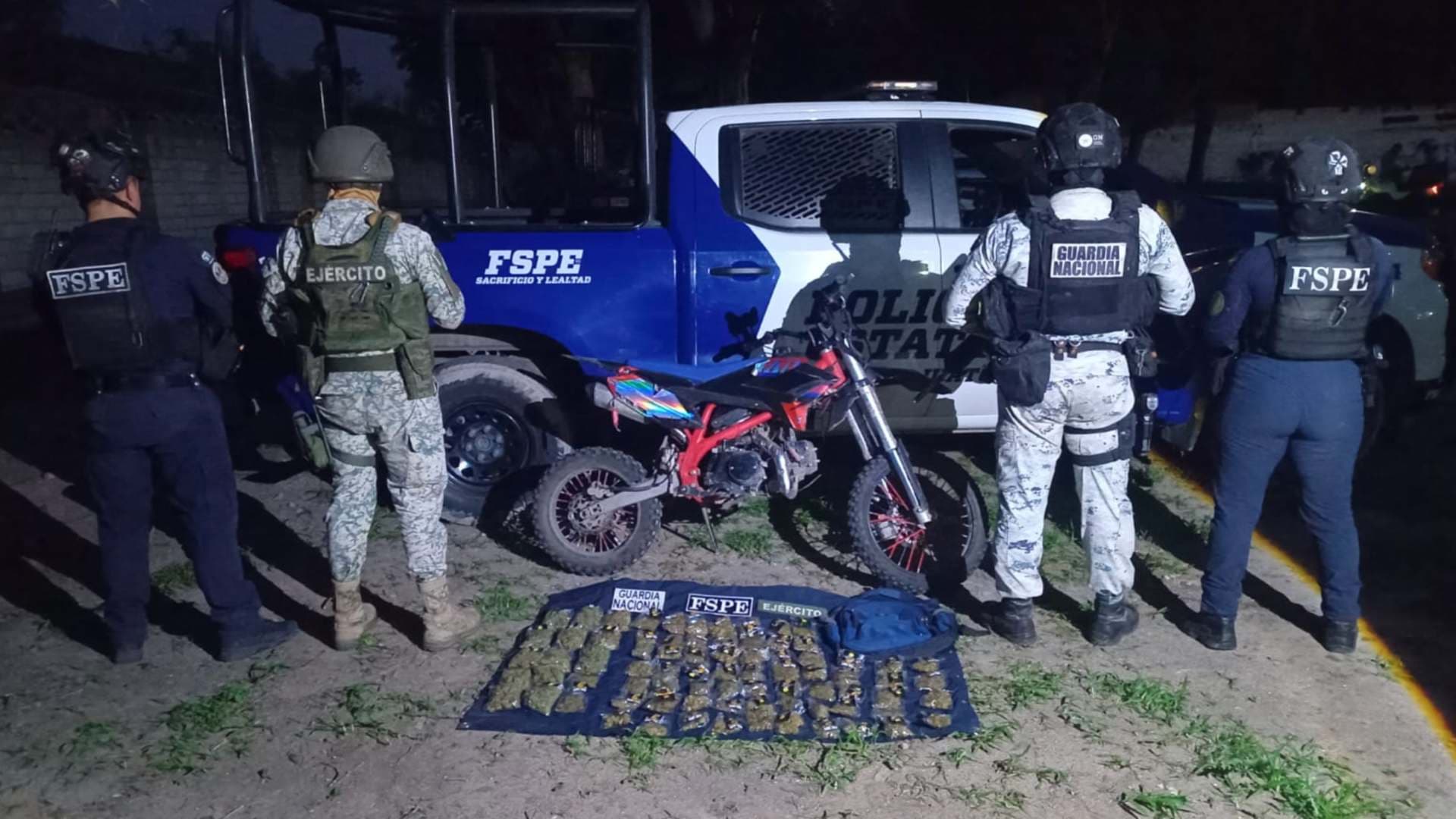 Aseguran a Motociclista Más de Mil Envoltorios de Marihuana en Irapuato