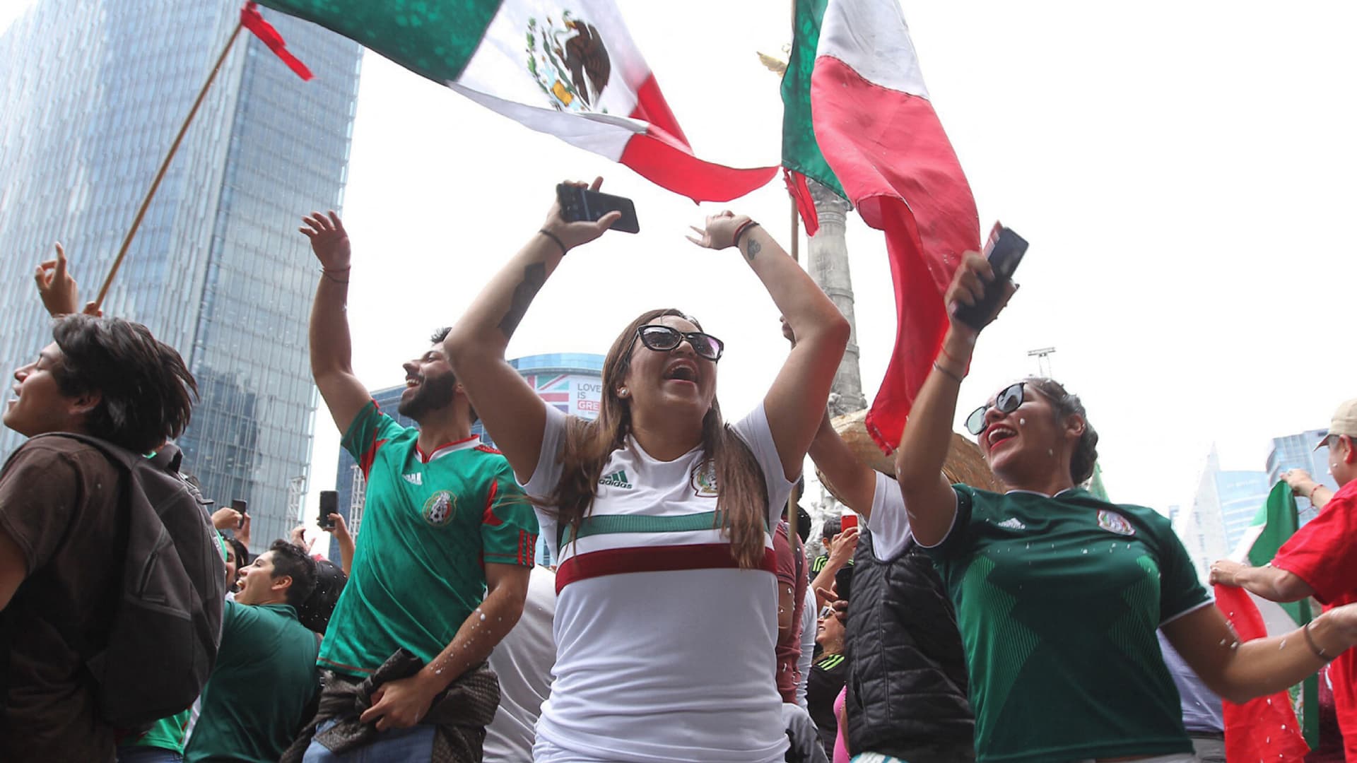 Megaoperativo por México vs Inglaterra. Foto: AFP