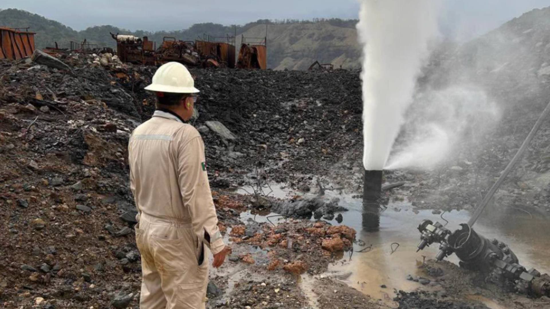 Anuncian taponamiento definitivo del pozo krem1 en Las Choapas en el sur de Veracruz