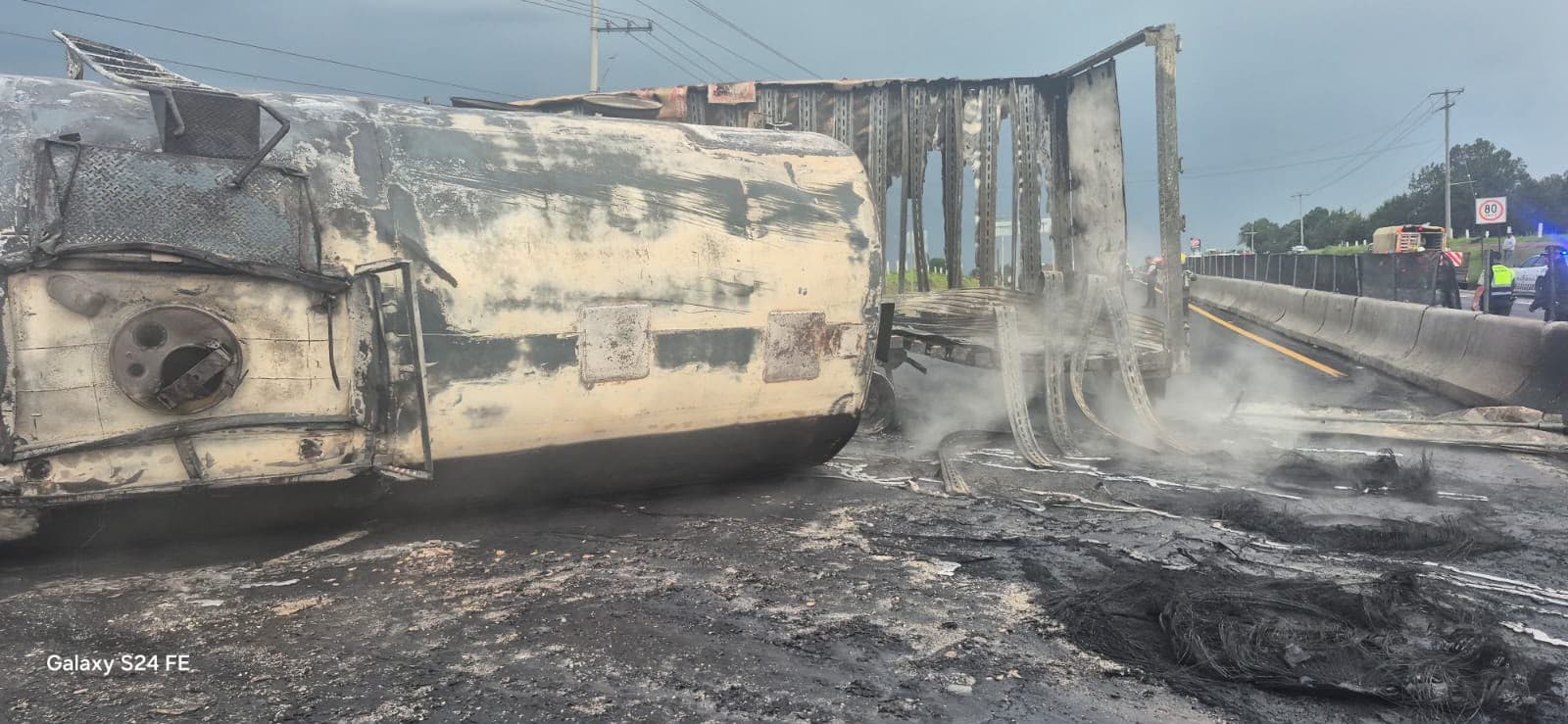 Accidente de pipa hoy en Tlaxcala