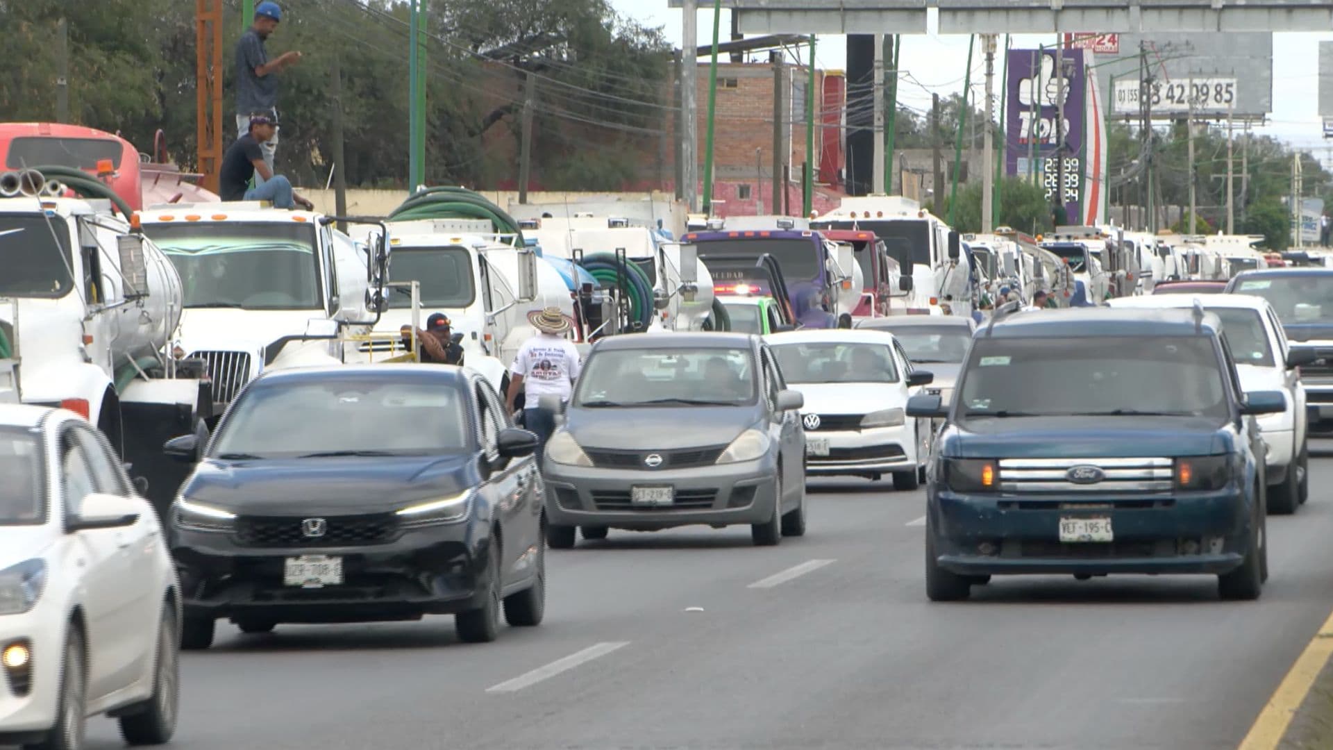 Piperos y Transportistas se Manifiestan en San Luis Potosí