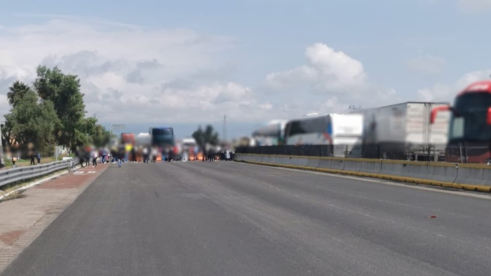 Bloqueo  en Puebla. Foto: Guardia Nacional