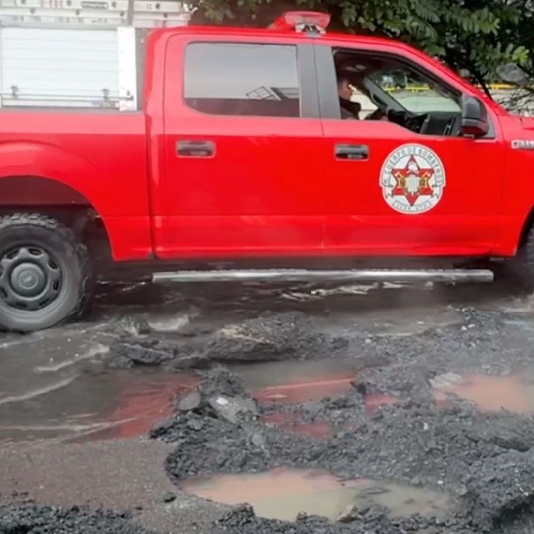 Caída de Rayo Incendia Pavimento en el Malecón del Río en León