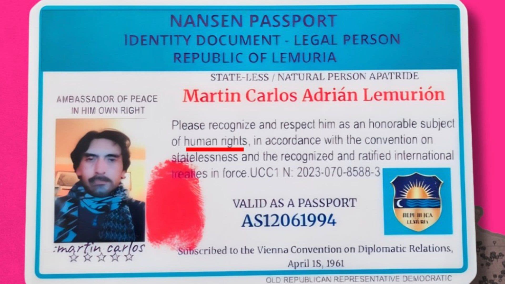 Identificación de República de Lemuria en Chile.