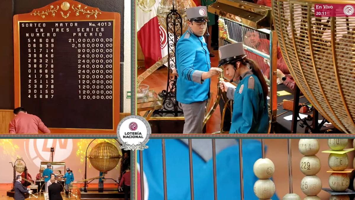 Pizarra con Resultados Lotería Nacional Hoy 26 Mayo 2026. Sorteo Mayor 4013